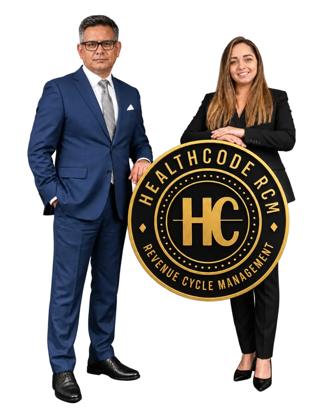 Healthcode RCM leadership with the company seal